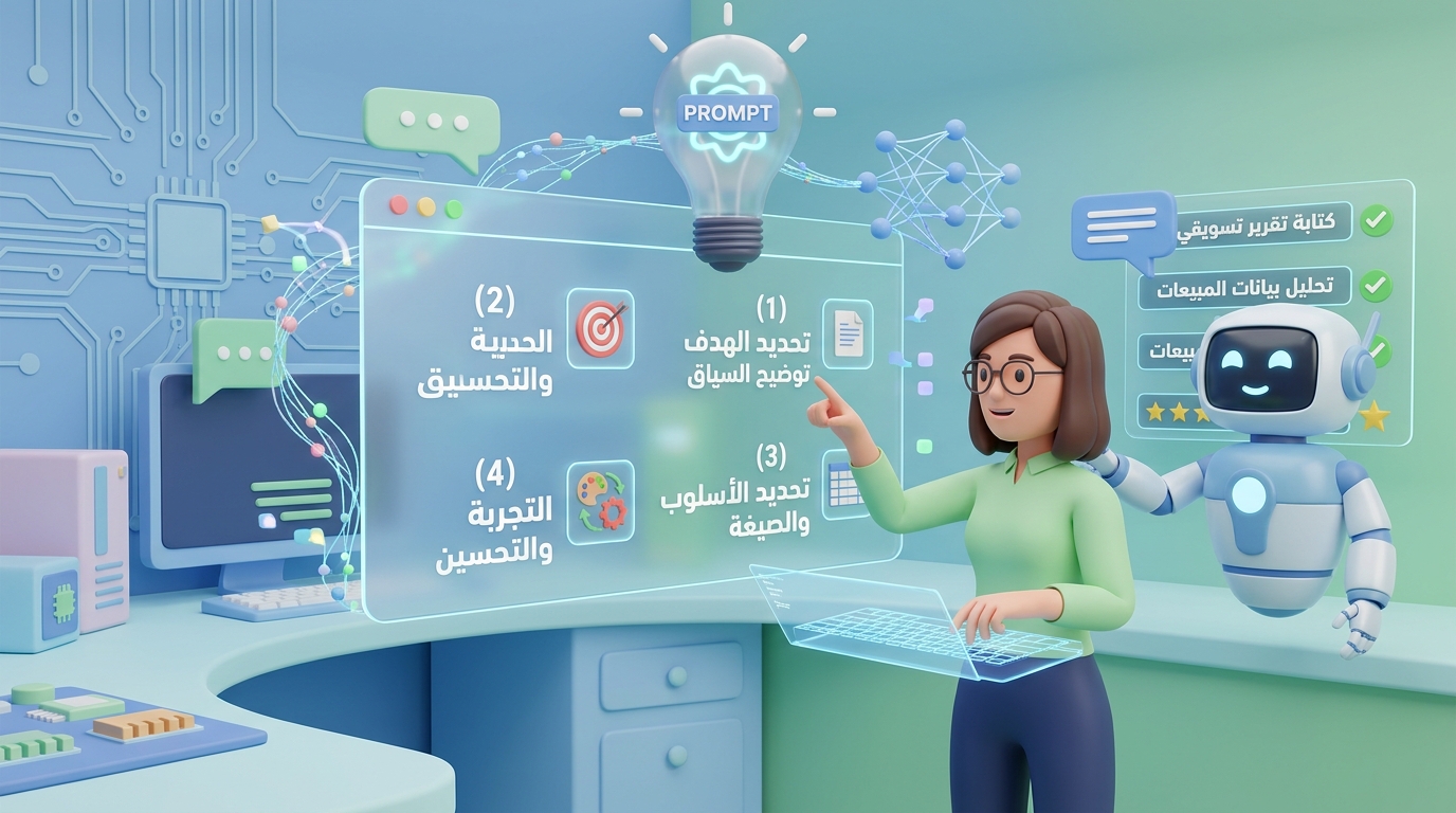 مكتبة برومبتات عربية جاهزة لتحسين إنتاجيتك في العمل والدراسة