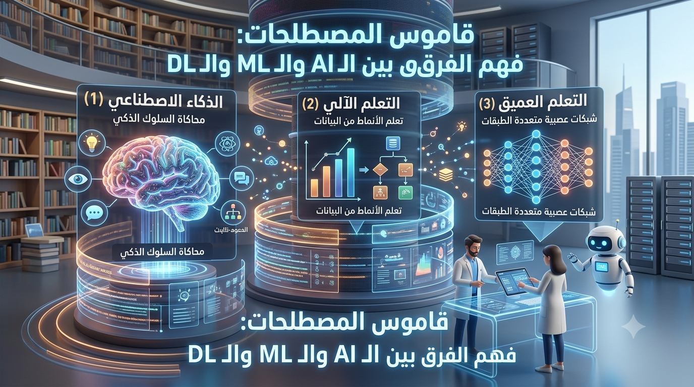 قاموس المصطلحات: ما الفرق بين التعلم الآلي والتعلم العميق والذكاء الاصطناعي؟