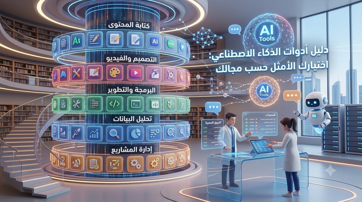 دليلك الشامل لاختيار أداة الذكاء الاصطناعي المناسبة حسب مجال عملك
